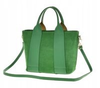 Laura Biaggi - torebka shopper skóra naturalna zielony TS 112-09