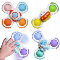 Edukacyjna Zabawka Fidget Spinner 3szt. Przyssawki