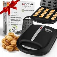 OPIEKACZ DO ORZESZKÓW CIASTEK FORMA 24 szt ELEKTRYCZNY MOC 1400W XXL