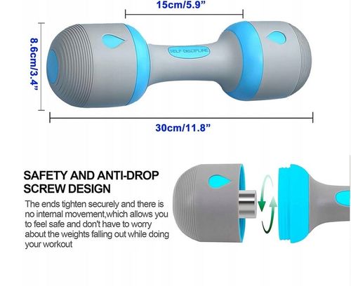 HANTLE REGULOWANE 2 X 5 KG ZESTAW STAL ANTYPOŚLIZGOWE SOLIDNE 10 KG na Arena.pl