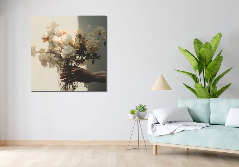 Obraz 100x100cm Ulotne Piękno Bukietu zdjęcie 2