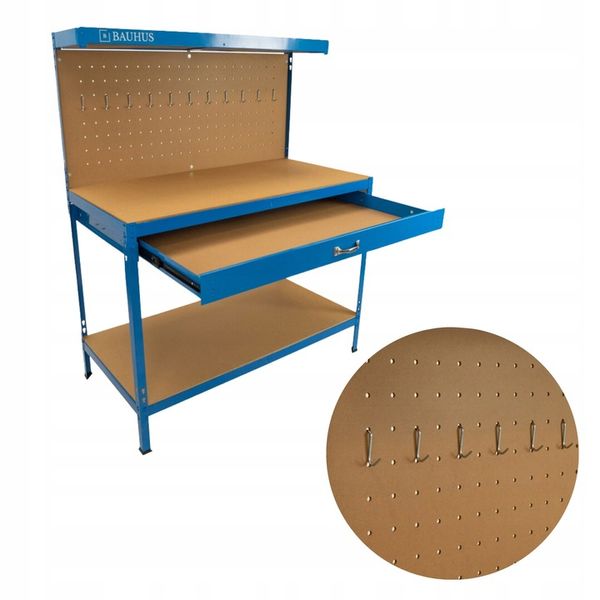 STÓŁ WARSZTATOWY ROBOCZY NARZĘDZIOWY GARAŻ BLAT HAKI zdjęcie 4