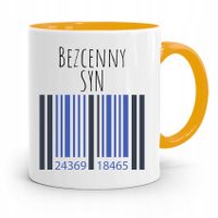 Kubek Żółty Prezent Dla Syna Dziecka Bezcenny Syn Z Nadrukiem Ze Zdjęciem