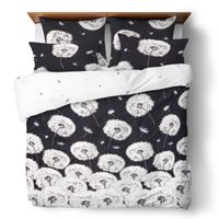 Komplet Pościeli 200*230 Dwuosobowy 6-częściowy Dmuchawce Bawełna