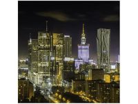 50X50CM WARSZAWSKIE ŚRÓDMIEŚCIE NOCĄ OBRAZ