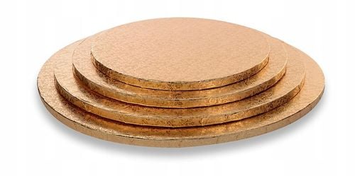 PODKŁAD OKRĄGŁY pod ciasto TORT gruby ZŁOTY - 30 cm na Arena.pl