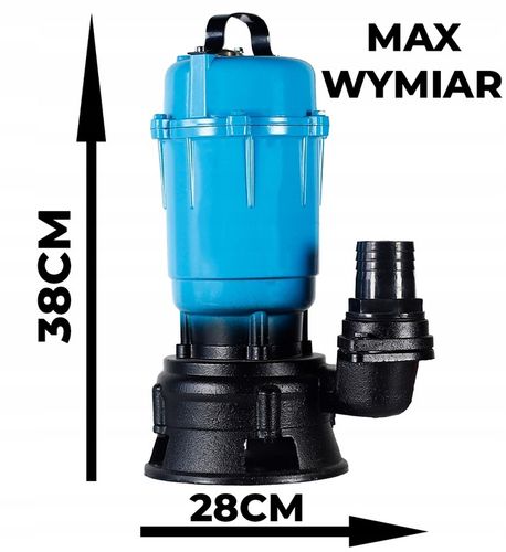 POMPA DO WODY CZYSTEJ BRUDNEJ SZAMBA Z ROZDRABNIACZEM SZLAMOWA 3200W +WĄŻ20 na Arena.pl