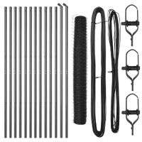 Ogrodzenie z słupkami Szary 1.2 x 25 m Stal pokryta PCV