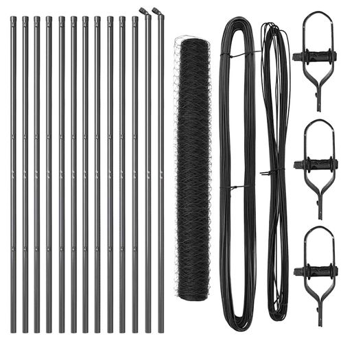 Ogrodzenie z słupkami Szary 1.2 x 25 m Stal pokryta PCV na Arena.pl