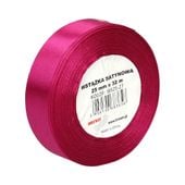 WSTĄŻKA SATYNOWA 25MM X 32M WS25-27 BREWIS CIEMNORÓŻOWA