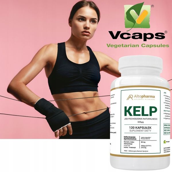 KELP JOD NATURALNY 325mcg +PREBIOTYK WEGE 120 KAPS zdjęcie 3