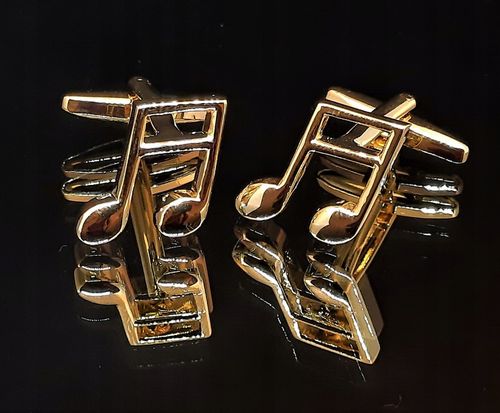 Spinki do mankietów wzór nutka na Arena.pl