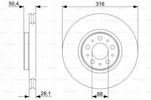 TARCZA HAM PRZOD 316X28 V BOSCH na Arena.pl