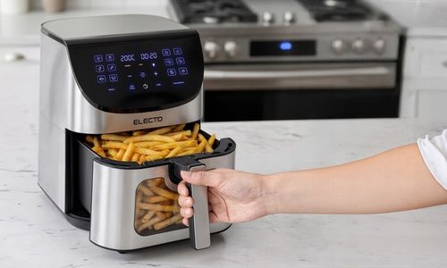 FRYTKOWNICA BEZTŁUSZCZOWA AIR FRYER 8L DUŻA FRYTOWNICA 2000W 14 na Arena.pl
