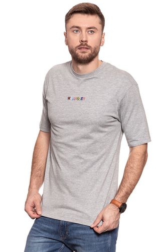 WRANGLER OVERSIZED TEE MID GREY MEL W7C31GF37 S na Arena.pl