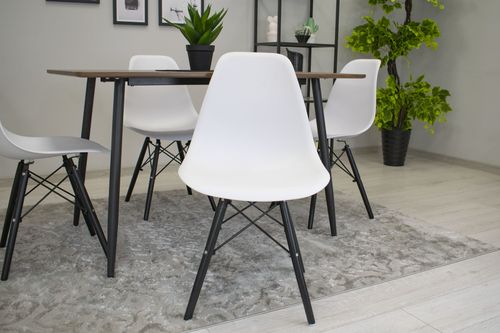 Krzesło OSAKA białe / nogi czarne x 2 na Arena.pl