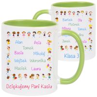 KUBEK Z IMIONAMI DZIECI PREZENT DZIEŃ NAUCZYCIELA PRZEDSZKOLANKI