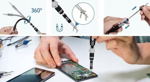 PROFESJONALNY ZESTAW narzędzi śrubokrętów wkrętaki torx bity DUŻY 132 na Arena.pl