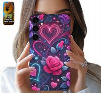 ETUI CASE SAMSUNG GALAXY S24 FE SERCA RÓŻA DAMSKIE WZORY + FOLIA