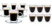 Szklanki z Podwójną Ścianką do Kawy Lungo 220ml i Coffee 235ml 12 szt