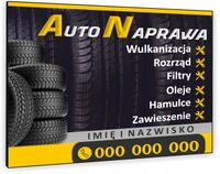 TABLICZKA REKLAMOWA szyld z dibondu nadruk 40x30 cm auto naprawa