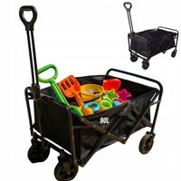 WÓZEK TURYSTYCZNY SKŁADANY OGRODOWY PLAŻOWY DUŻY KOŁA TERENOWE TRANSPORTOWY