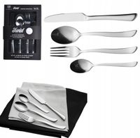 ZESTAW SZTUĆCÓW 16EL 4os ZE STALI NIERDZEWNEJ SREBRNE ELEGANCKIE sztućce