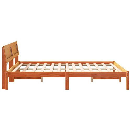 Ramka łóżka Woskowy brąz 150 x 200 cm Lite drewno sosnowe na Arena.pl