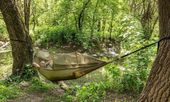 HAMAK Z MOSKITIERĄ SURVIVALOWY TURYSTYCZNY UDŻWIG 200KG NEO