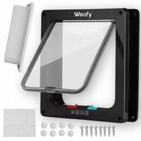 DRZWICZKI WAHADŁOWE DLA KOTA PSA DRZWI DWUSTRONNE Z KLAPĄ 4 SPOSOBY XL