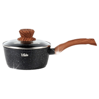 Rondelek Granitowy Garnek z Pokrywką do Gotowania Duszenia 16 cm 1,2L
