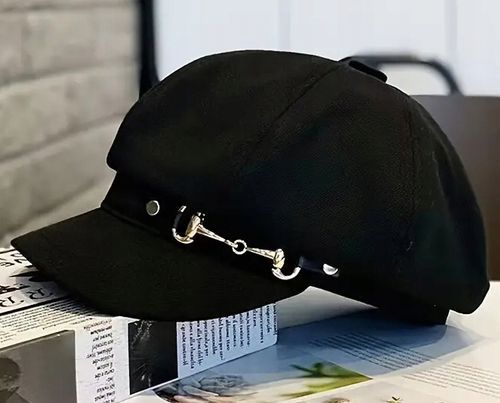 Stylowa Modna Czapka Z Daszkiem Czarna Jesienna Na Jesień Zimę Modna na Arena.pl