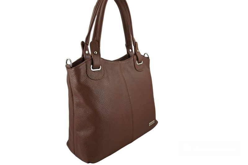 Codzienna duża torebka damska - Brązowa zdjęcie 3