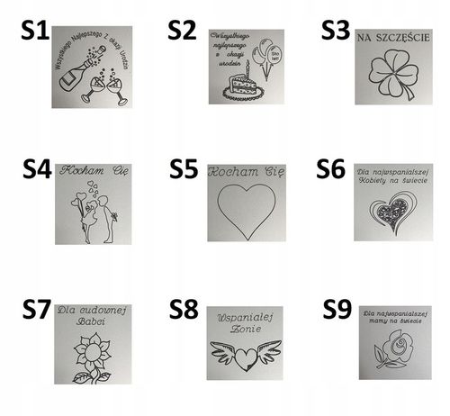 KOMPLET SREBRNY nieskończoność linia serca+GRAWER na Arena.pl