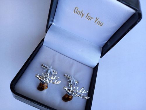 Srebrne spinki do mankietów Exciting Poroże Jeleń na Arena.pl