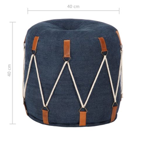 Puf, 40X40 Cm, Niebieski, Płótno Bawełniane na Arena.pl