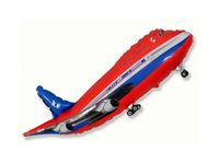 Balon foliowy "Samolot, czerwony", 24 cale [balon z helem]