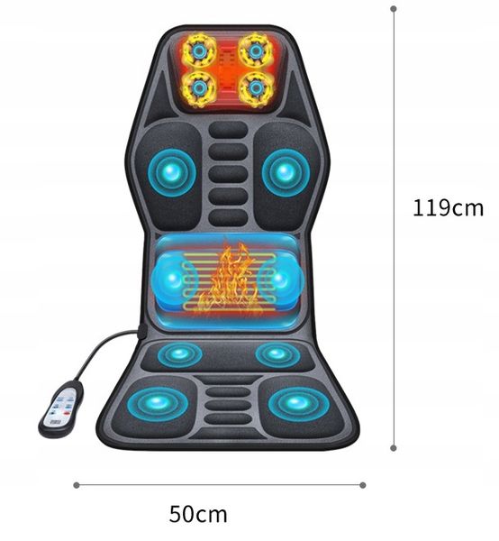 Mata masująca do masażu masażer Shiatsu grzanie do domu i samochodu Gateway zdjęcie 13