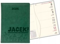 Kalendarz A6 2026 książkowy TYGODNIOWY GRAWER PREZENT NA URODZINY + IMIĘ
