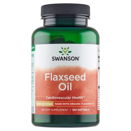Swanson Olej z Siemienia Lnianego Flaxseed Oil 100 kapsułek Oryginalny na Arena.pl