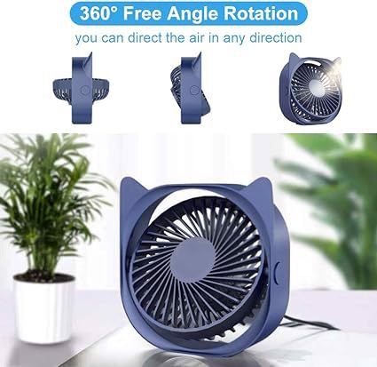 Mini wentylator USB 360 stopni 3 stopnie prędkości na Arena.pl