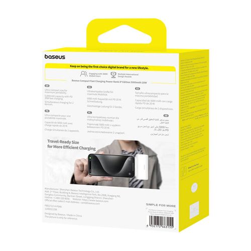 powerbank os-baseus compact ip 5000mah 20w (biały) na Arena.pl