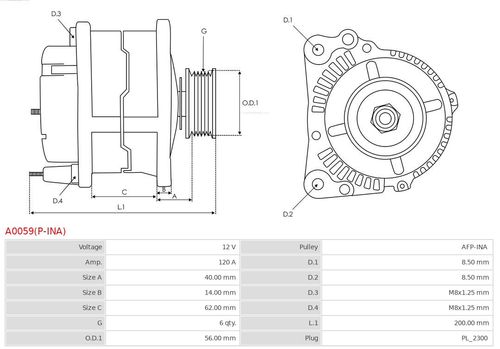Alternator AS-PL A0059(P-INA) na Arena.pl