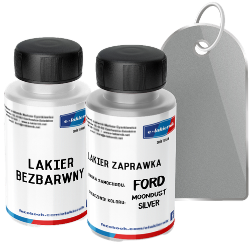 lakier zaprawka + bezbarwny + patyczki zaprawkowe ford moondust silver na Arena.pl