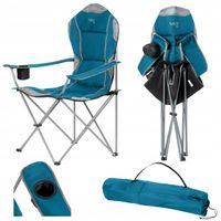 Krzesło Turystyczne Fotel Składany Wędkarski Z Oparciem Na Ryby NILS