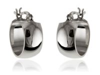 ELEGANCKIE KLASYCZNE SREBRNE KOLCZYKI GŁADKIE KOŁA KÓŁKA RYNIENKI