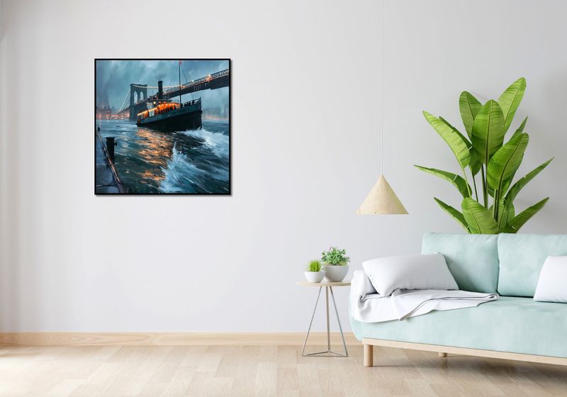 Plakat 80x80cm Stary Parowiec zdjęcie 4