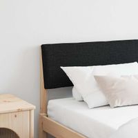 Tapicerowane wezgłowie Czarny 180 cm Lite drewno sosnowe
