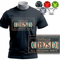 KOSZULKA T-SHIRT MĘSKI - Classic 1975 Kaseta NA 50 URODZINY - M