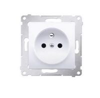 Simon54 Gniazdo wtyczkowe z uziemieniem DGZ1Z.01/11 biały